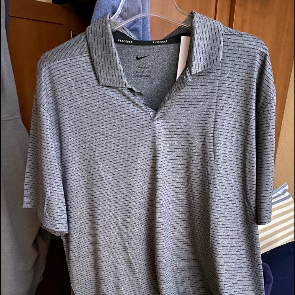 Nike Golf silver Dri-fit polo XL NWT